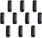 Home TZH 10 Pack Black Painted Iron Pipe, 1/2" x 2" Threaded Metal Pipe Nipple for DIY Project/Furniture/Shelving