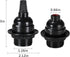 E26/ E27 E26 200 Bulbs (8PACK) Black Light Sockets, Retro Edison Lamp Holder with Medium Screw, Heat Resistant Standard
