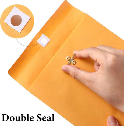 Ctosree 120 Pcs Manilla Envelopes Clasp Envelopes Bulk Brown Kraft Catalog Envelopes with Clasp Closure and Gummed Seal 28lb Heavyweight Paper Envelopes (6 x 9 Inch) by Ctosree