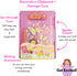 Kids Clipboard Storage Case – Cute Butterfly Design Pink Clip Board with 12 Erasable Colored Pencils, Pad, Stickers