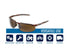Bullhead Safety Betta Safety Glasses, UV Light Protection, Blue Light Glasses with Anti-Scratch Coating, Brown Flash