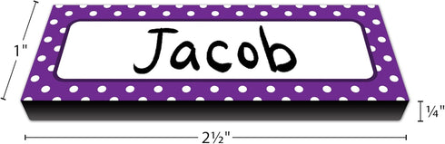 Teacher Created Resources Polka Dots Magnetic Labels - 3" x 3"