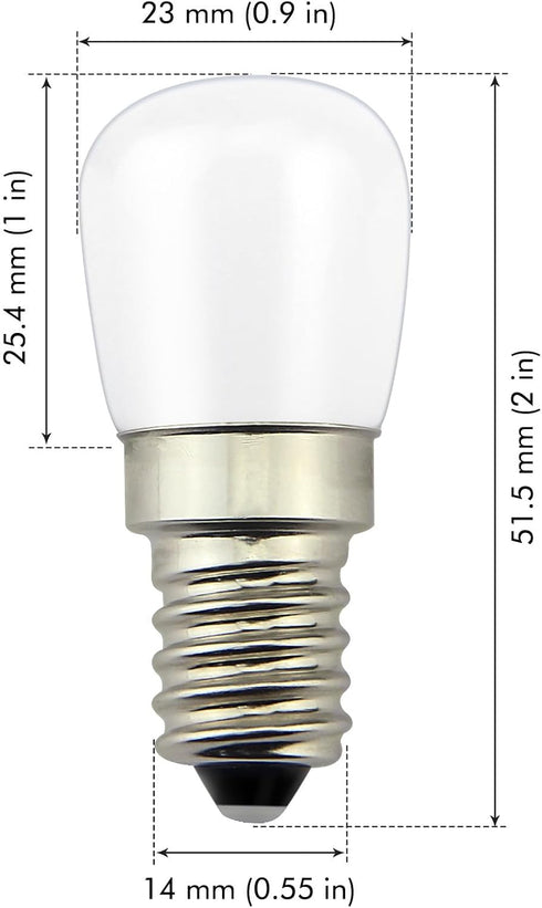 Poeland 1.5W LED Bulb Light 120V E14 Base Pack of 2 Warm White by Poeland