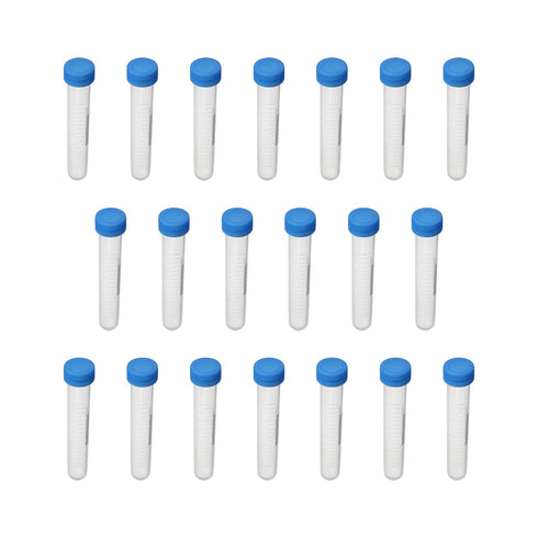 Bettomshin 100Pcs 10ml Round Bottom Centrifuge Tubes with Screw-on Cap, Transparent Mini Plastic Storage Containers