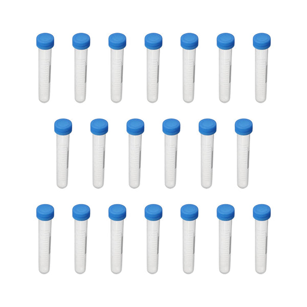 Bettomshin 100Pcs 10ml Round Bottom Centrifuge Tubes with Screw-on Cap, Transparent Mini Plastic Storage Containers