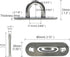 4Pcs 304 Stainless Steel Pad Eye Hooks, 3.15 inch Heavy Ceiling Hook Screw Eyes with 5 x 45mm Screws for Plant Hangers,