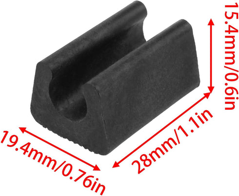 Xhziy 10 mm/0.4inch 20pcs U-Shaped Chair Legs Rectangular Plastic Furniture Feet Plastic Foot Pads U-Shaped Floor