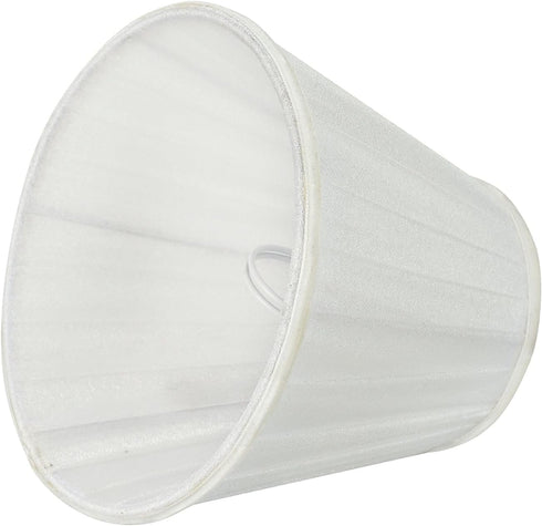 Aspen Creative 33112-2B 3" 5" 4-1/4" 2 Pack Small Pleated Empire Shape Chandelier Clip-On Lamp Shade, White, Top x