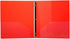 JAM PAPER Plastic 0.75 Inch Red 3 Ring Binder - Sold Individually