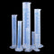 Plastic Transparent Blue Line Liquid Graduated Measuring Cylinder Lab Test Tube - 10ml / 25ml / 50ml / 100ml / 250ml /