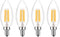 E14 Base LED Filament Candle Shape Light Bulb, 40W Equivalent, Warm White 2700K, 4-Pack