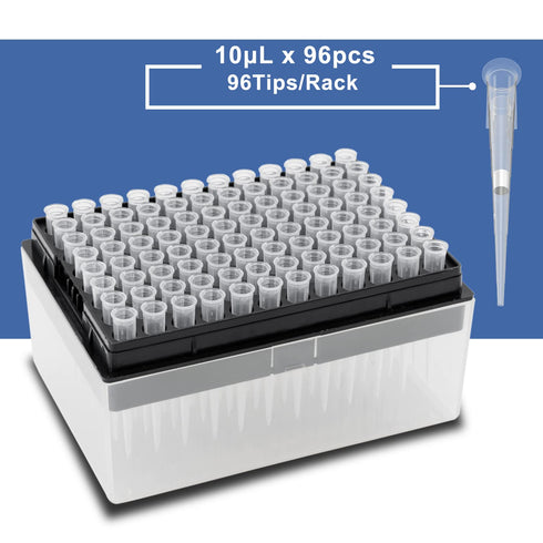 ONiLAB Scientific Universal 20ul Pipettor Tips, Transparent Liquid Pipettor Tips with Box, 96 Tips
