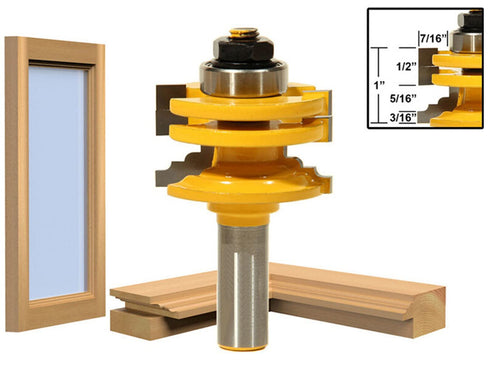 APlus 1/2'' Shank Lock Miter Router Bit for Door & Window Woodworking Cutter Tool