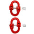 QWORK G80 Alloy Steel Coupling Link, 2 Pack, 3/8" Hammer Lock Chain Connector, 7100 lbs Working Load Limit
