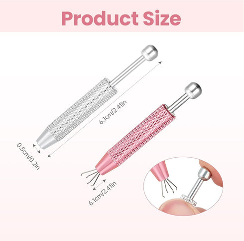 2 Pack 4 BACUTHY Piercing Ball Grabber Tool, Stainless Steel Piercing Tools for Changing Jewelry, Pearl Grabber Pick Up