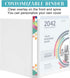 Fulmoon 12 Pcs Economy View 3 Ring Plastic Binder, 12.2 x 9.8 Inch, 1 Inch Round Ring, White