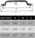 OVOV 4 Pack Barn Door Pull Handle Hardware for Wooden Garden Gate Shed Cabinet Door (Bronze) by OVOV