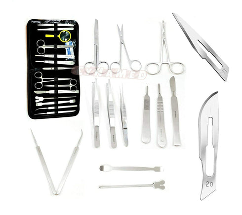 Cynamed 44Pcs Advanced Dissection Kit, Biology & Veterinary Students, Anatomy Lab with Stainless Steel Scalpel