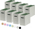 Oterri File Organizer, Collapsible Small Storage Box for Letter Size, Portable with Handle (Grey, 8 Packs)