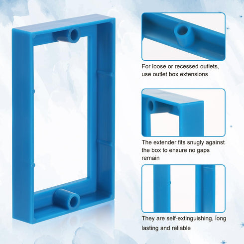 6pcs Electrical Box Extender, 1/2" Single Gang Receptacle Outlet Box Extenders for Electrical Box and Switches