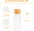 4 Pack Frosted Glass Dropper Bottles, Essential Oil Bottles with Eye Dropper and Bamboo Lids, 30ml/1oz