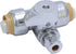 SharkBite 1/2 x 1/2 x 1/4 Inch Compression Tee Stop Valve, Push to Connect Brass Plumbing Fitting
