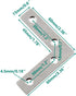 10Pack(60x60mm) Stainless Steel L Shape Flat Corner Brace Bracket for Wood, Metal Fixing Joining Support Brace