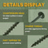 LIONMAX 3 Inch Deck Screws #10 x 3", 100 PCS, Rust Resistant, Exterior Epoxy Coated, T25 Star Bit Included, Green