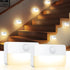 AMIR 2 Pack Mini Motion Sensor Stair Light for Indoor, Battery-Powered LED Night