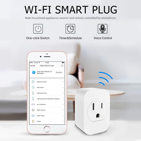 eco4life Smart Plug, WiFi Mini Plug Outlet, Works with Alexa and Google Home, Voice Control, App Remote Control Anywhere, No Hub Needed, UL Certified by eco4life