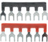 YXQ 600V 15A 6 Positions Double Row Screw Terminal Barrier Strip Block and 15A 6 Positions Jumper Strip