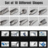 Tungsten Carbide Rotary Burr Set for Dremel, 10PCS Double Cut Carving Bits with 1/8 Shank for Woodworking