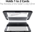 Phomo Self Retractable ID Badge Holders with Carabiner Clip, Heavy-Duty Vertical Style ID Card Holder, Black