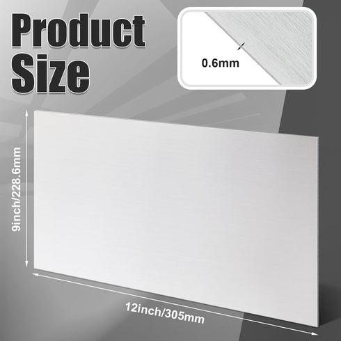 MorningRo 2 430 12 9 Inches 24ga #4 Pcs Stainless Steel Sheet Metal x Metal Plates Panel Brushed Finish Magnetic Mount