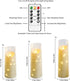 Set 9 Eebuss Flameless Candles with Embedded Star String, Battery Operated LED Pillar Candles with Timer and Remote