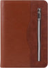 SAYEEC Leather Portfolio Notebook Binder with Calculator, A5 6 Ring Refillable Budget Planner Cover with Zipper