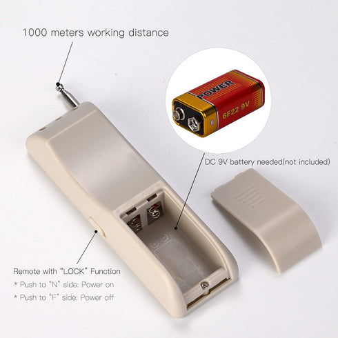 20-30 90-250V KTNNKG amp Waterproof Remote Control Power Switch with Long Range Remote,Outdoor Weatherproof Smart