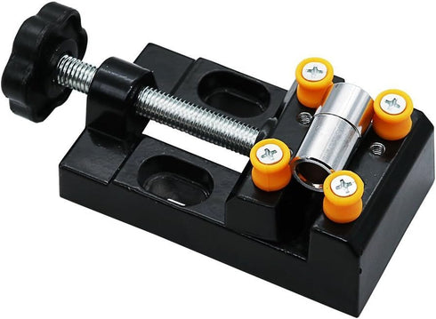 Yakamoz Universal Mini Drill Press Vise Clamp Table Bench Vice for Jewelry, Walnut Nuclear Watch Repairing, DIY Craft