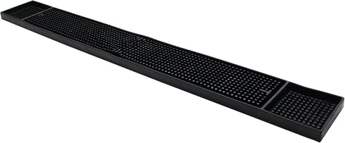 TrueCraftware - 27" x 3-1/4" Black Long Rubber Bar Service No-Slip Mat- Bar