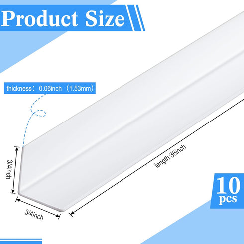 10 3/4 36 Inch Countertop Sasylvia Pcs Wall Corner Protector Guards, Vinyl x Corner Trim Molding, Avoid Scratching