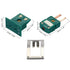 MECCANIXITY R/S Type Thermocouple Wire Connectors Male Plug with Panel Mount Mini Socket High Temperature 220°C(428°F) for Thermocouple Sensor Dark Green 2 Set