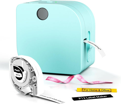 Phomemo Label Makers Machine with Tape, Portable Bluetooth Label Printer, Mini Label Maker Sticker Maker Handheld