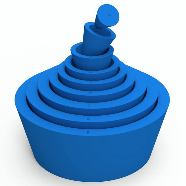 Filter Adapter Cones, 9 Pack Tapered Collar Rubber Stopper Buchner Funnel Flask Cones for Lab Supplies, Blue
