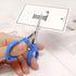 yueton 4pcs Colorful Plastic Handle Folding Safety Scissors with Keychain Holes for Craft Fishing