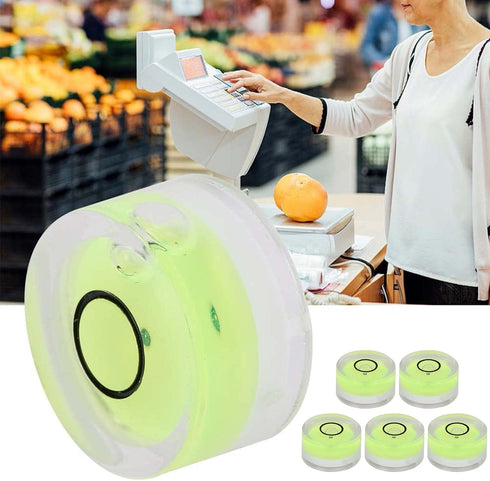 Mini Balance Bubble, 5Pcs 15mm Diameter Round Bubble Level, Water Level Measuring Tool for Electronic Scales