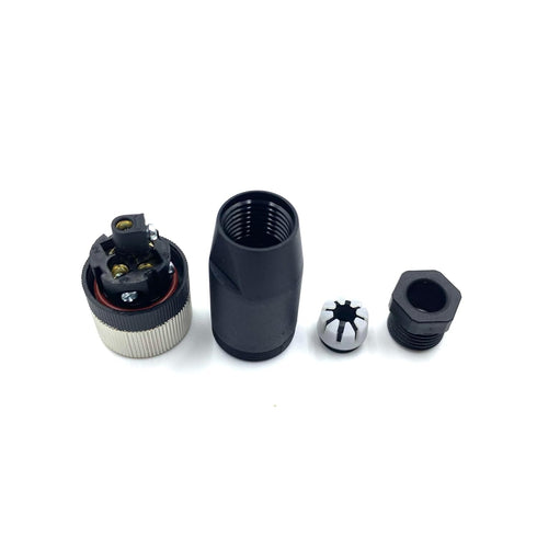 2Pcs M12 5 Pin Female Circular Connector, IP67 Waterproof A Code Industrial Connector for PG7 Cable 125V 4A AC/DC