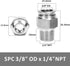 Push to Connect Fitting - 304 Stainless Steel Male Straight 3/8" Tube OD x 1/4" NPT Thread Fitting