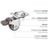 1" Caster Wheels, Set of 4 Heavy Duty Casters with Brake, Silent Locking Rubber Wheels for Furniture