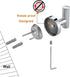 SUS304 Closet 6 Packs Nolimas Towel Coat Hook Polished Chrome Stainless Steel Bathroom Clothes Cabinet Sponges Robe