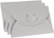 PATIKIL Gift Card Envelopes, 12 Pack Heart Shaped Clasp Mini Envelopes for Birthdays, Weddings - Silver